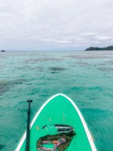 island hopping Fiji, Paddleboarding Mantaray Island Resort, Fiji