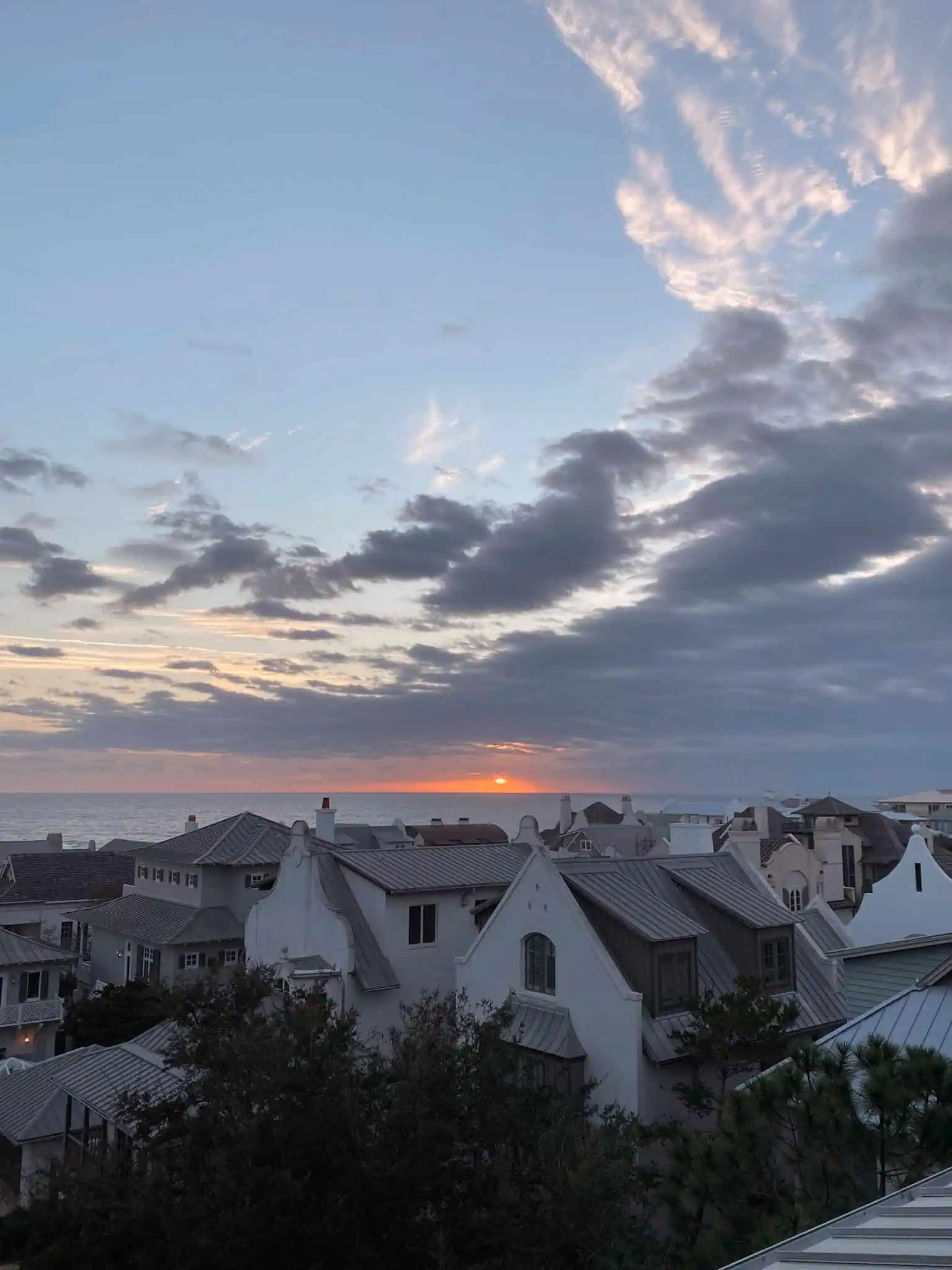 sunset at Rosemary Beach