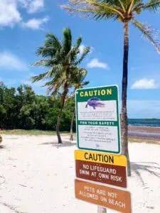 Crocodile warning at the Florida Keys