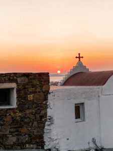 sunset in Mykonos