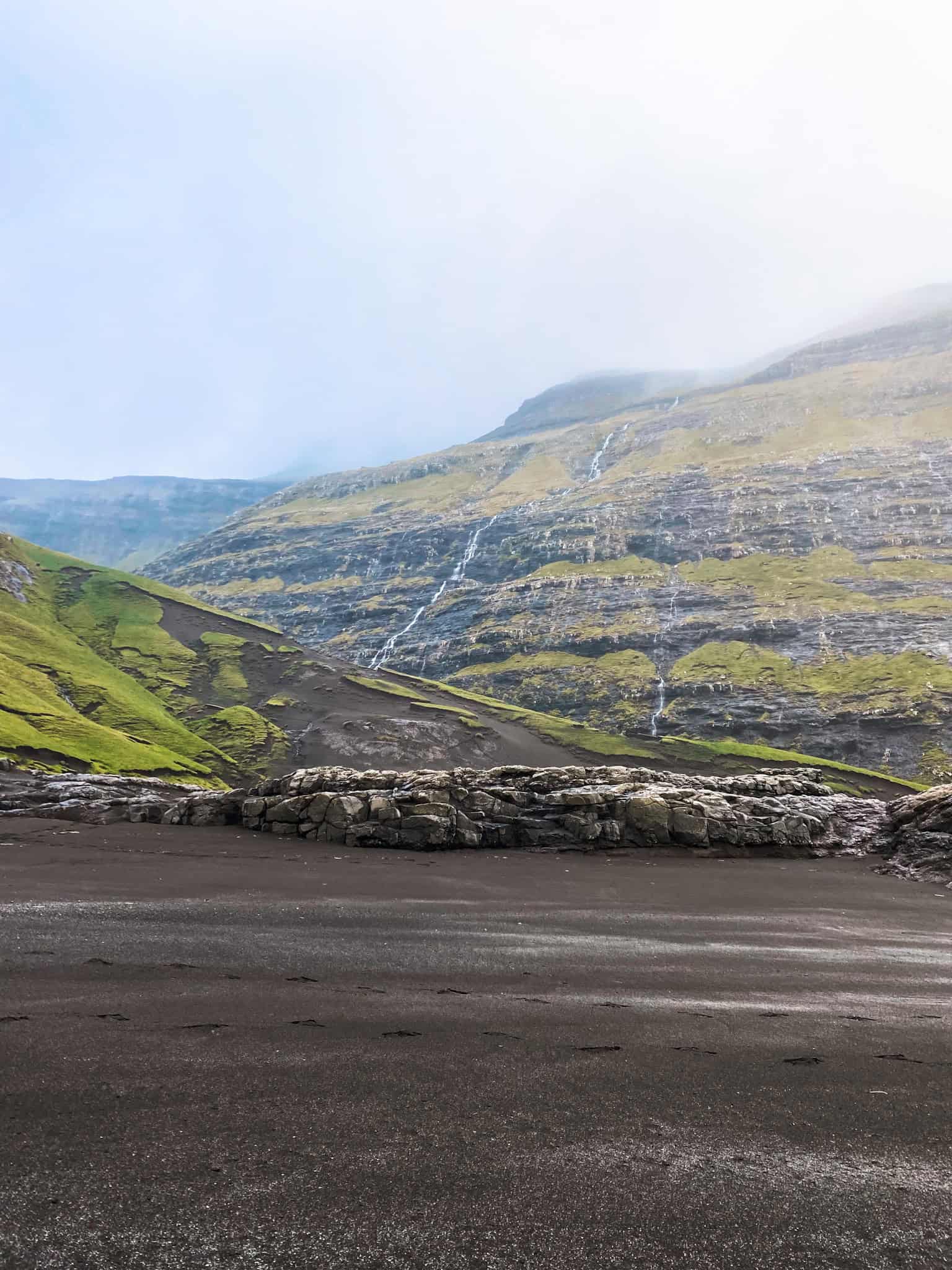 black beach saksun faroe islands hike