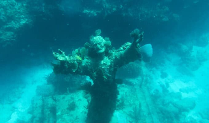 underwater Christ of the Abyss in Key Largo