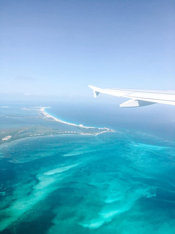 flying over Cancun; gift ideas for travel lovers