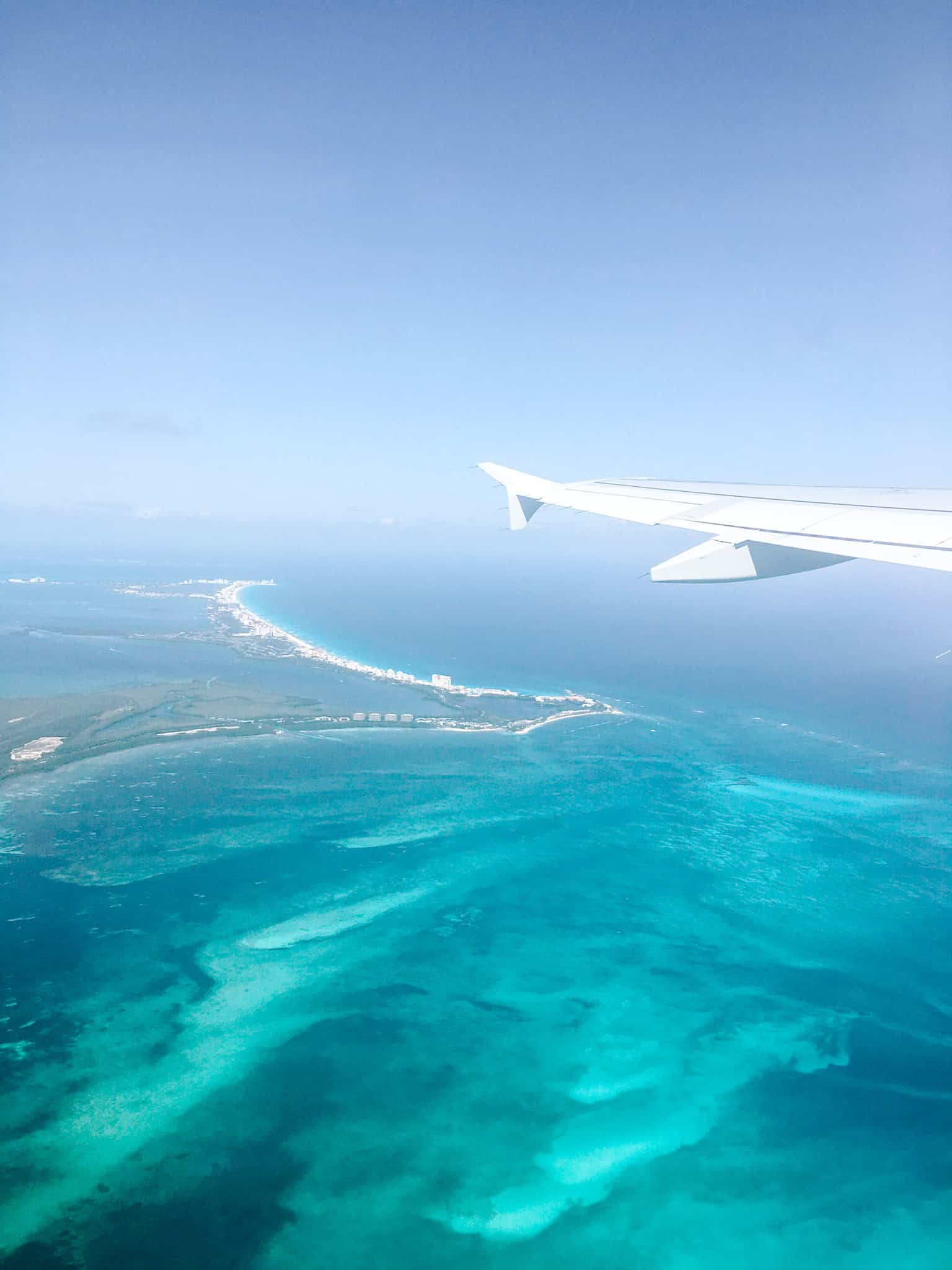 flying over Cancun; gift ideas for travel lovers