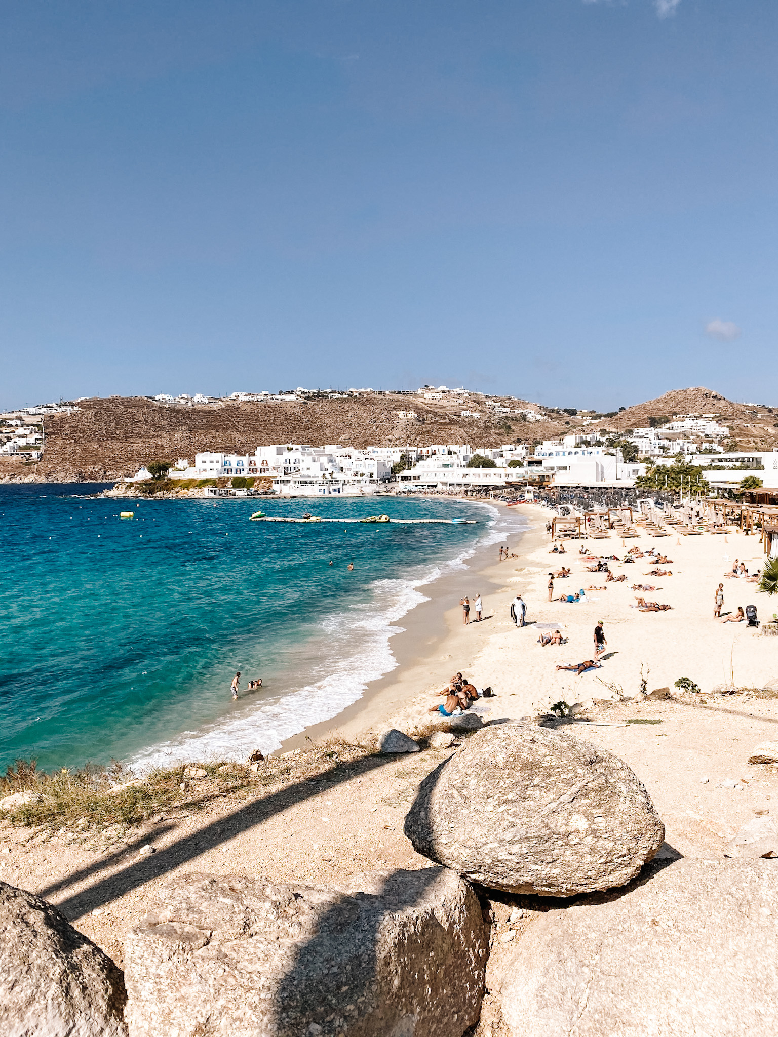 Mykonos beach Greece