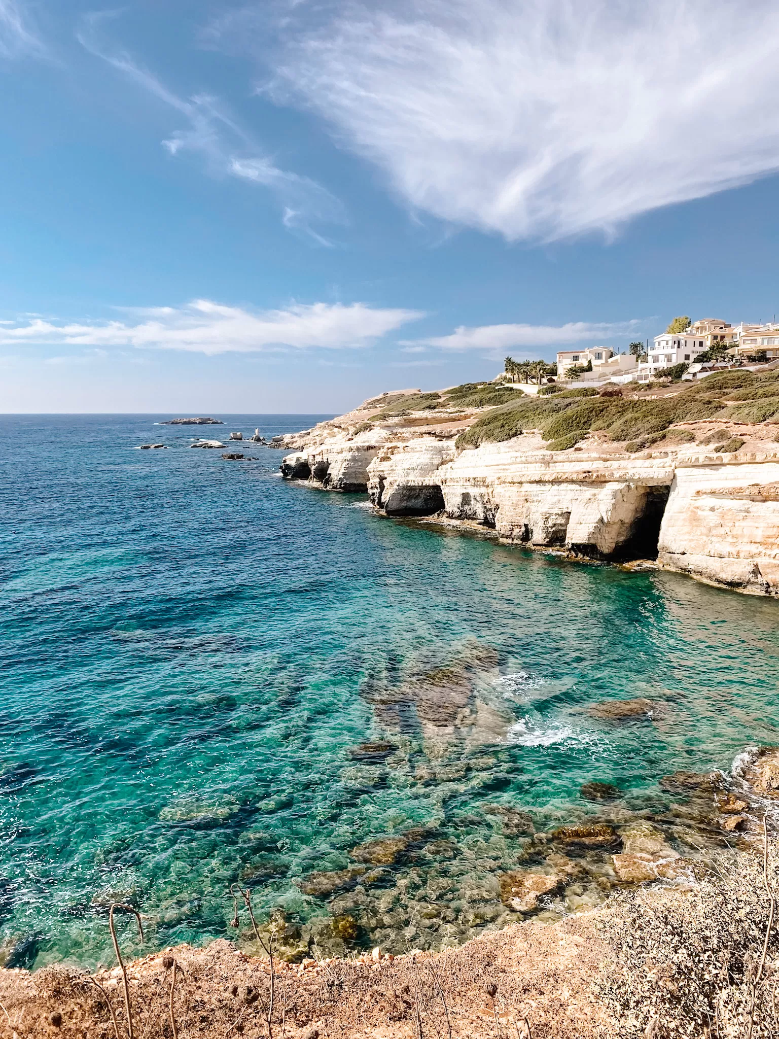 sea caves rocks; 6 days in Cyprus