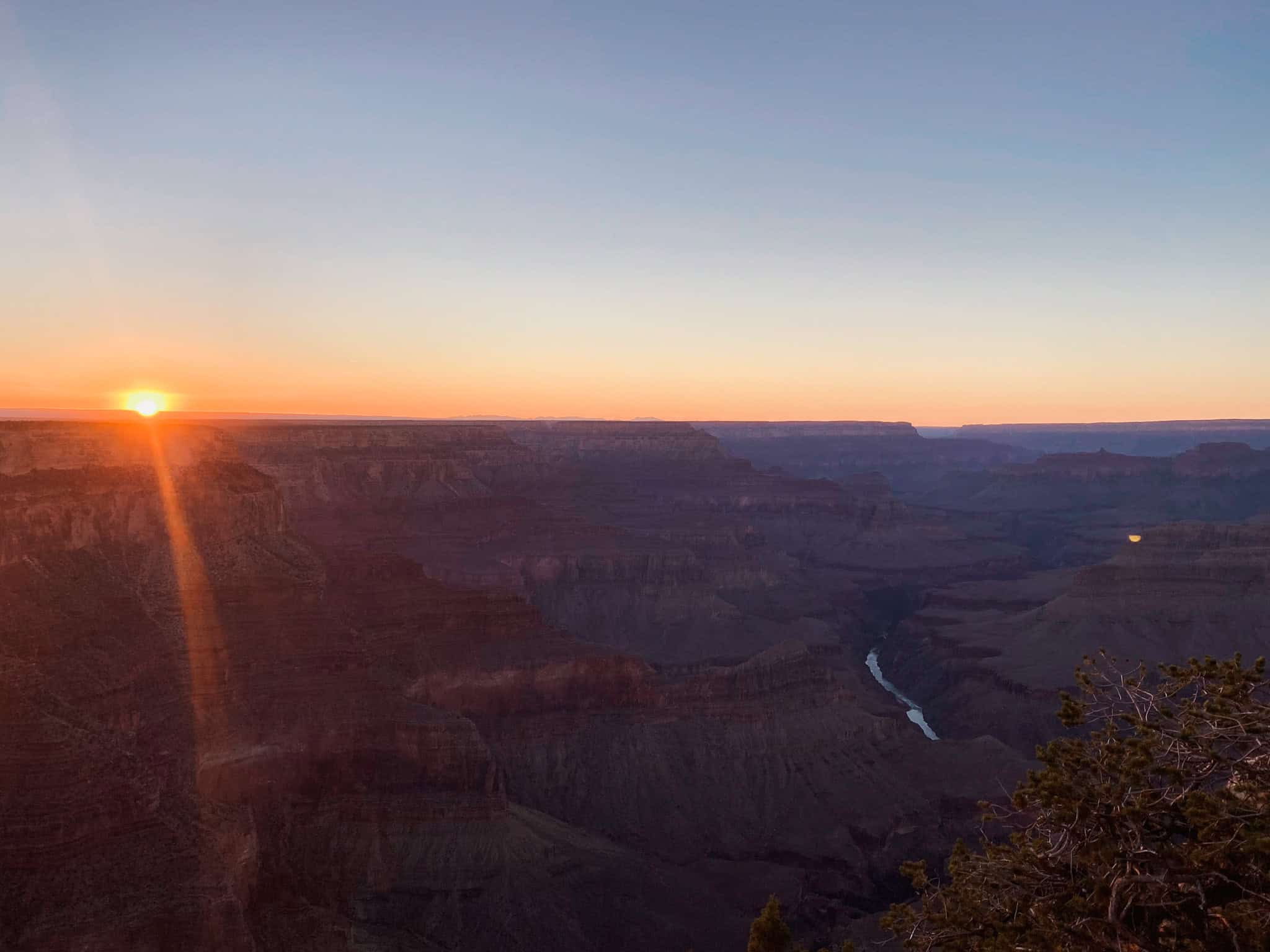 sunset at Grand Canyon