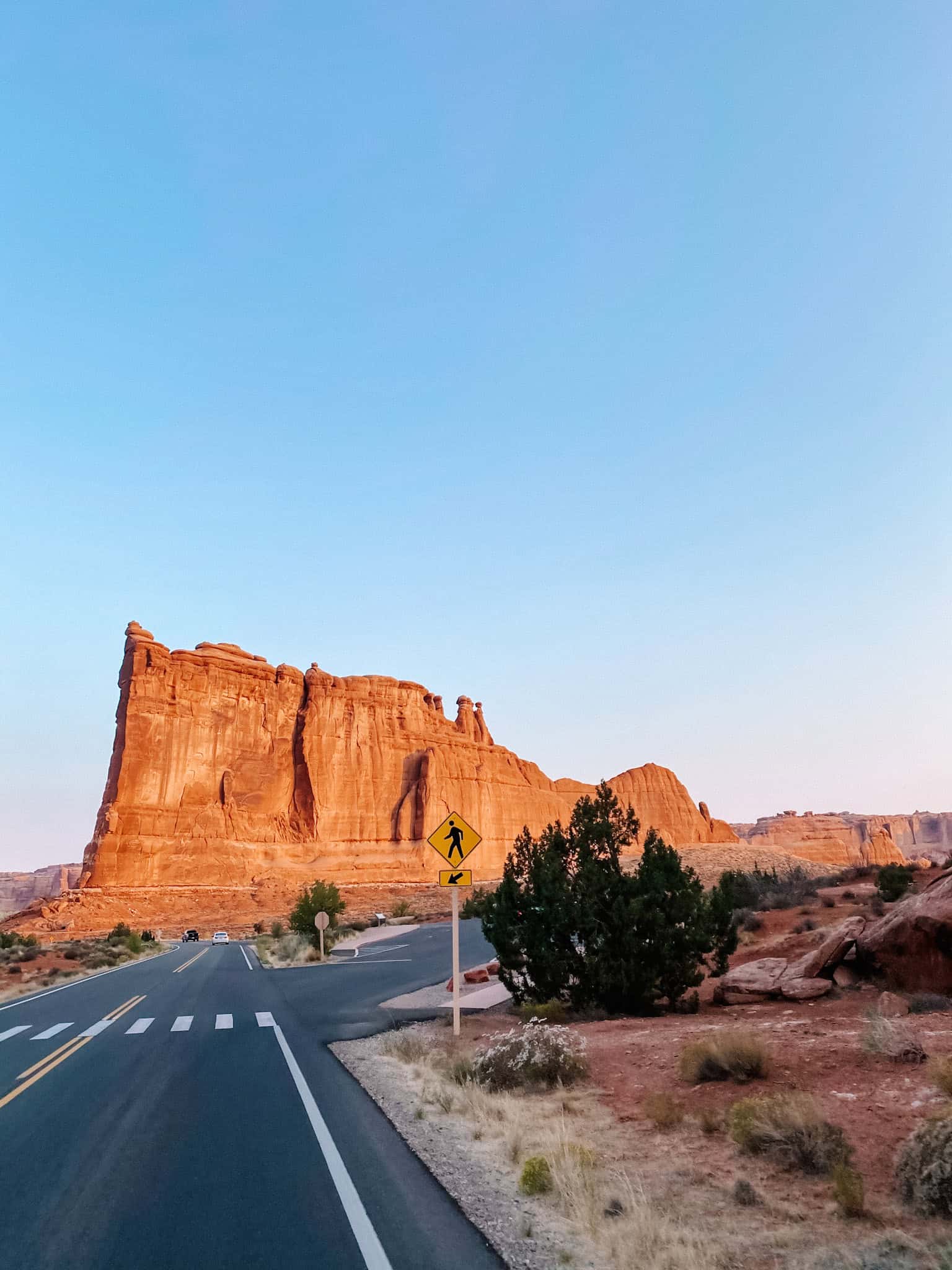 Driving in Arches National Park