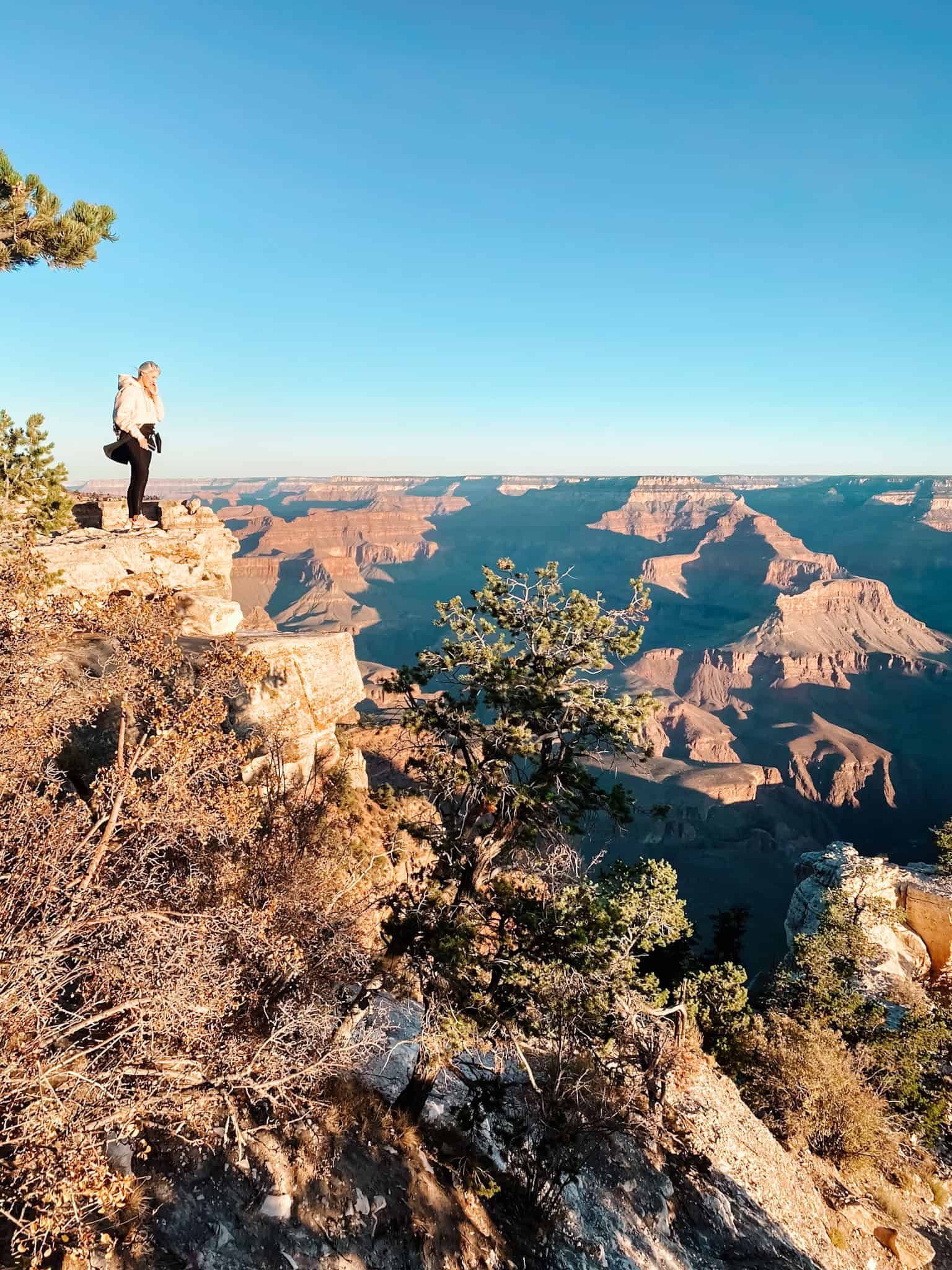 admiring the Grand Canyon