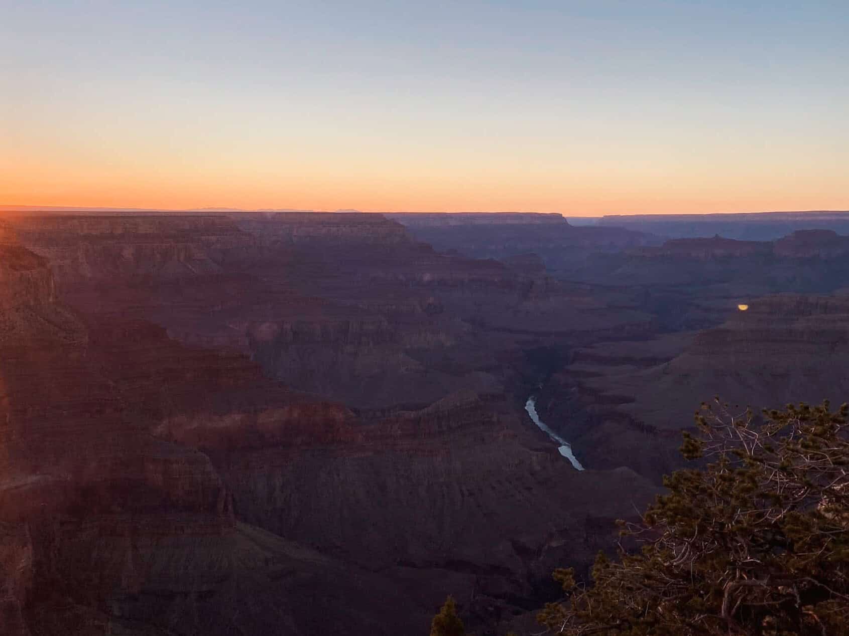 sunset at Grand Canyon