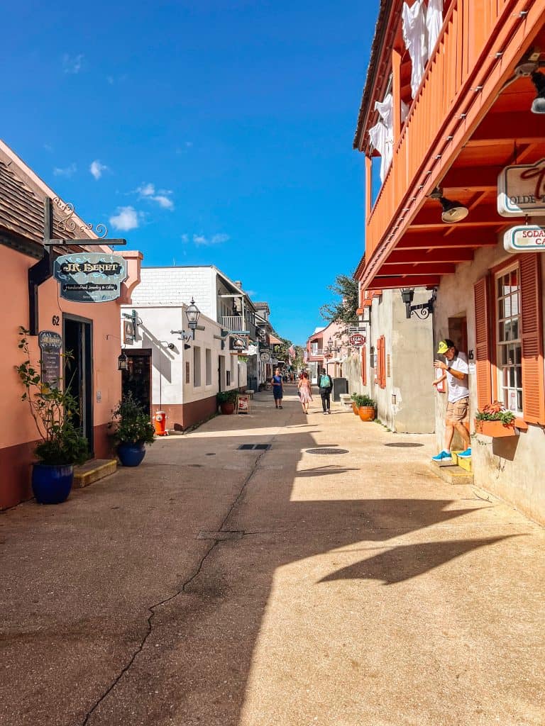 St. Augustine walking street; 1 Day in St. Augustine