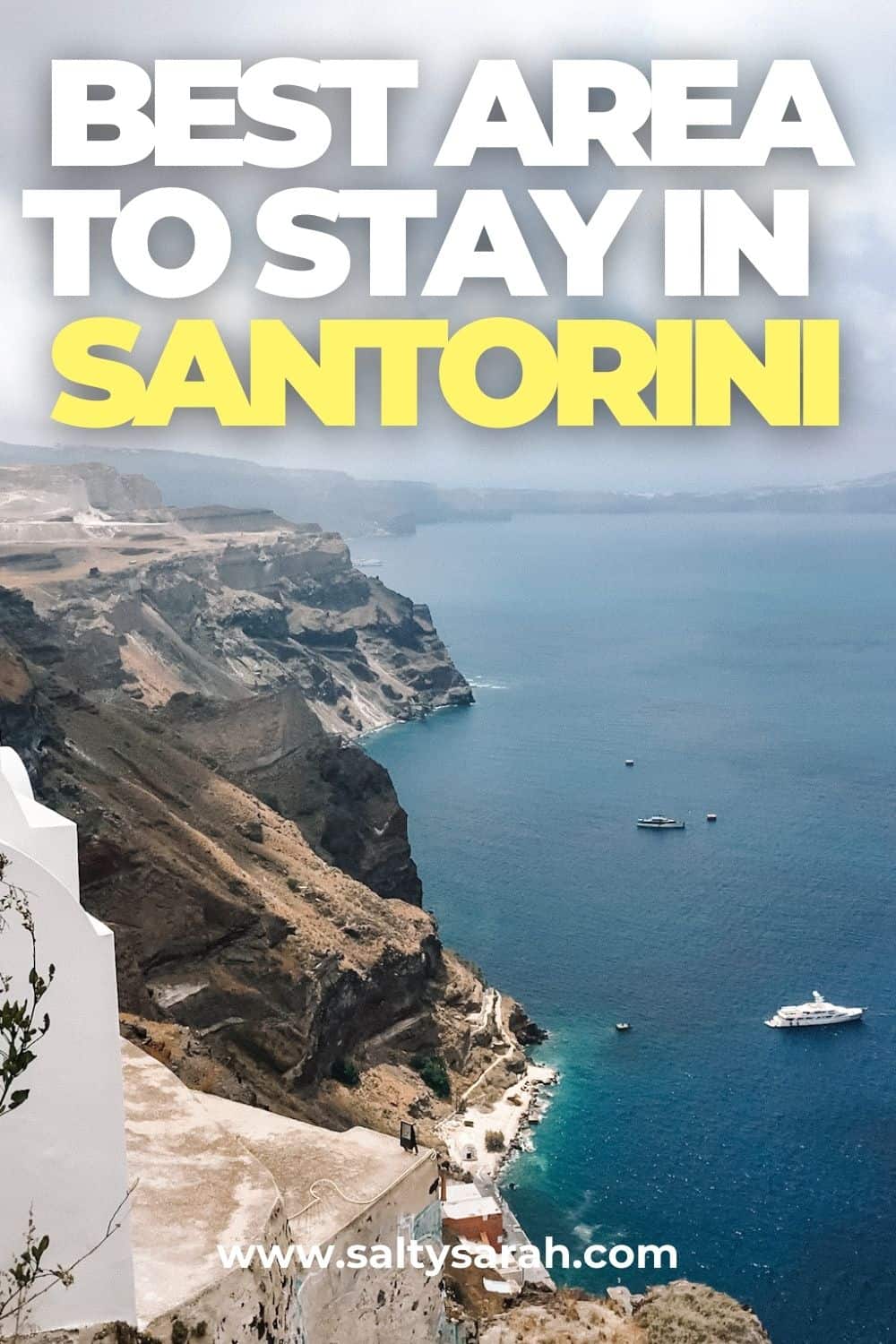 best area to stay in Santorini Pinterest Pin