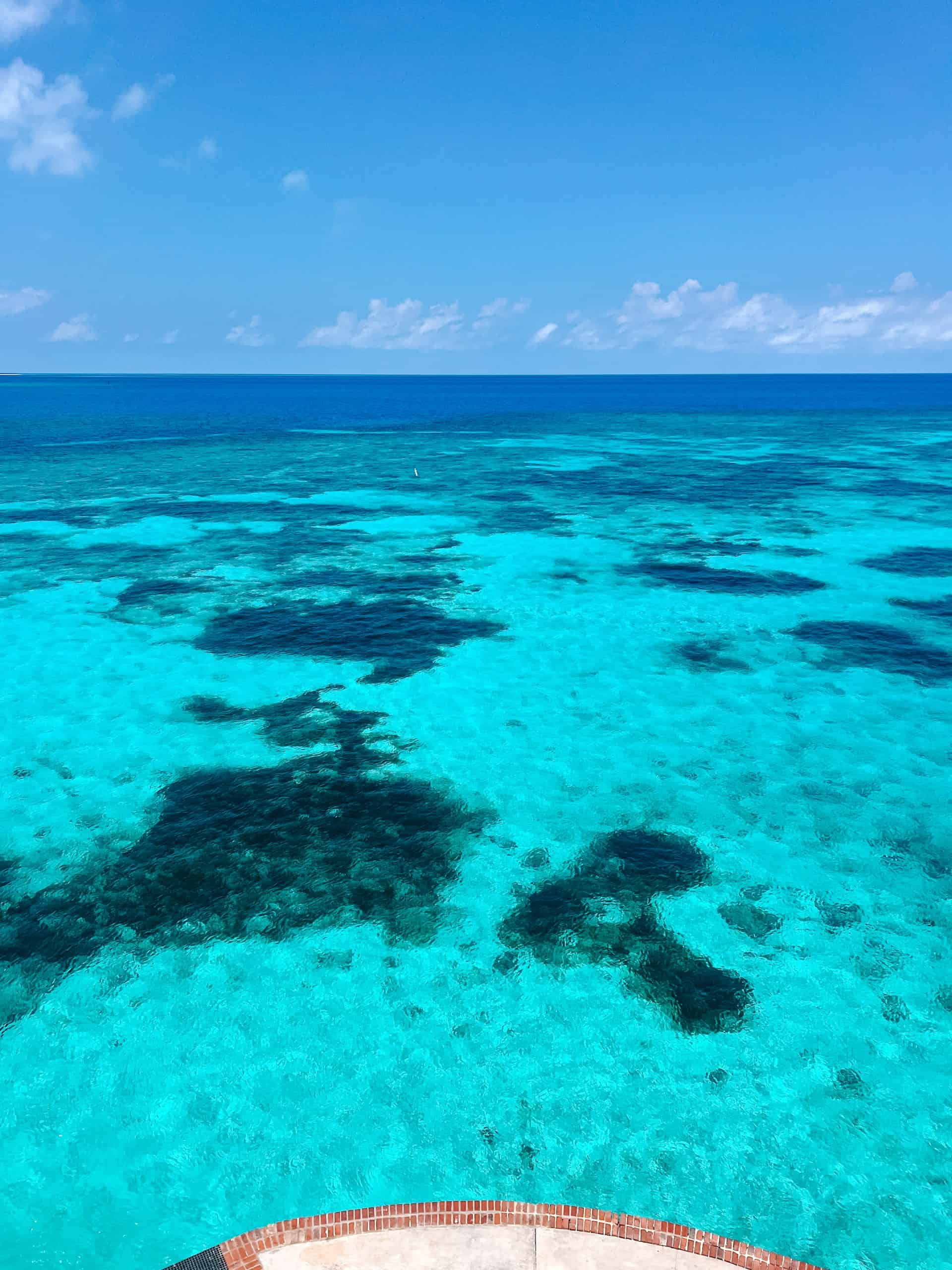 ocean view from Fort Jefferson at Dry Tortugas