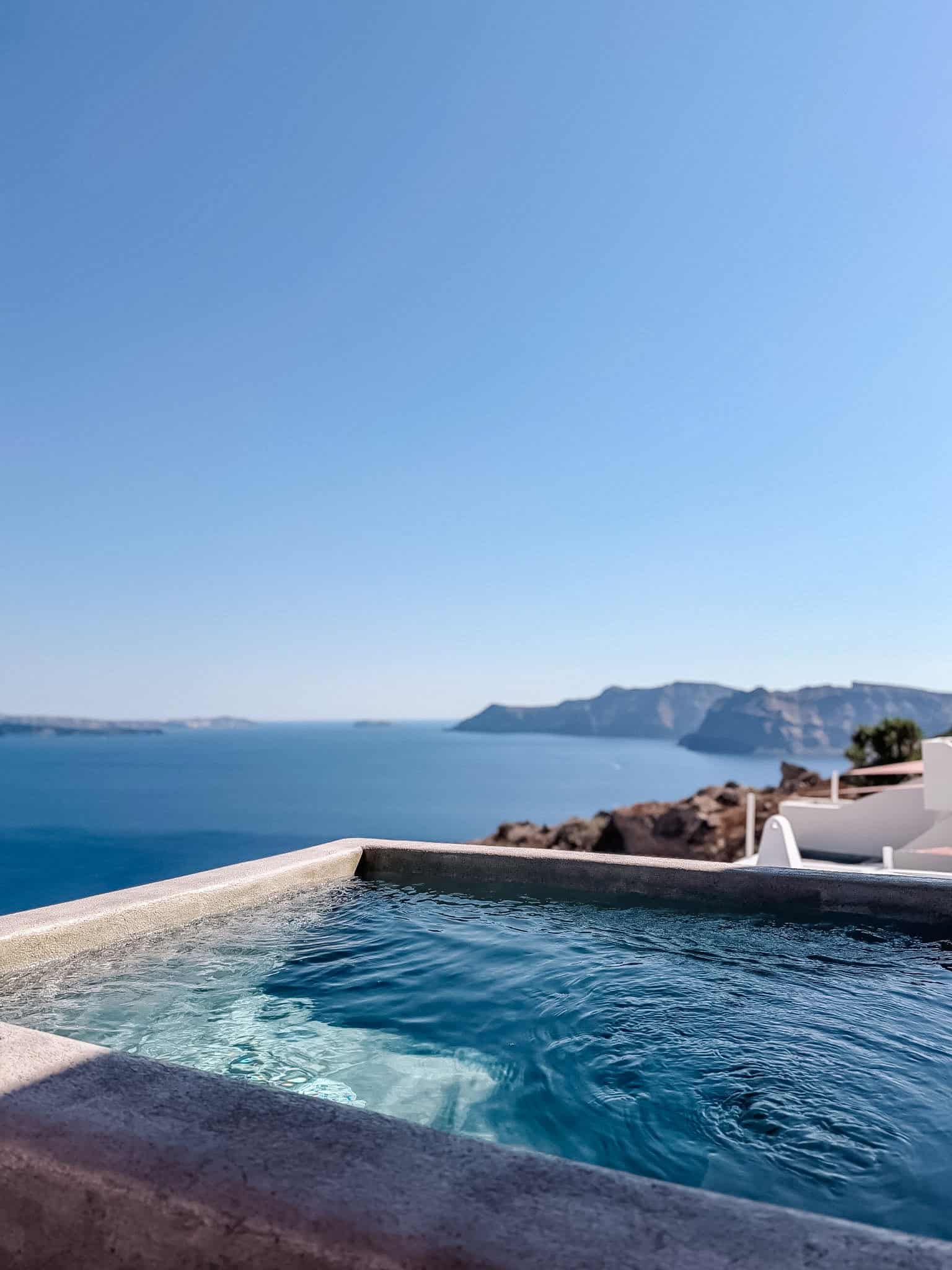 Plunge pool view room; Andronis Luxury Suites review