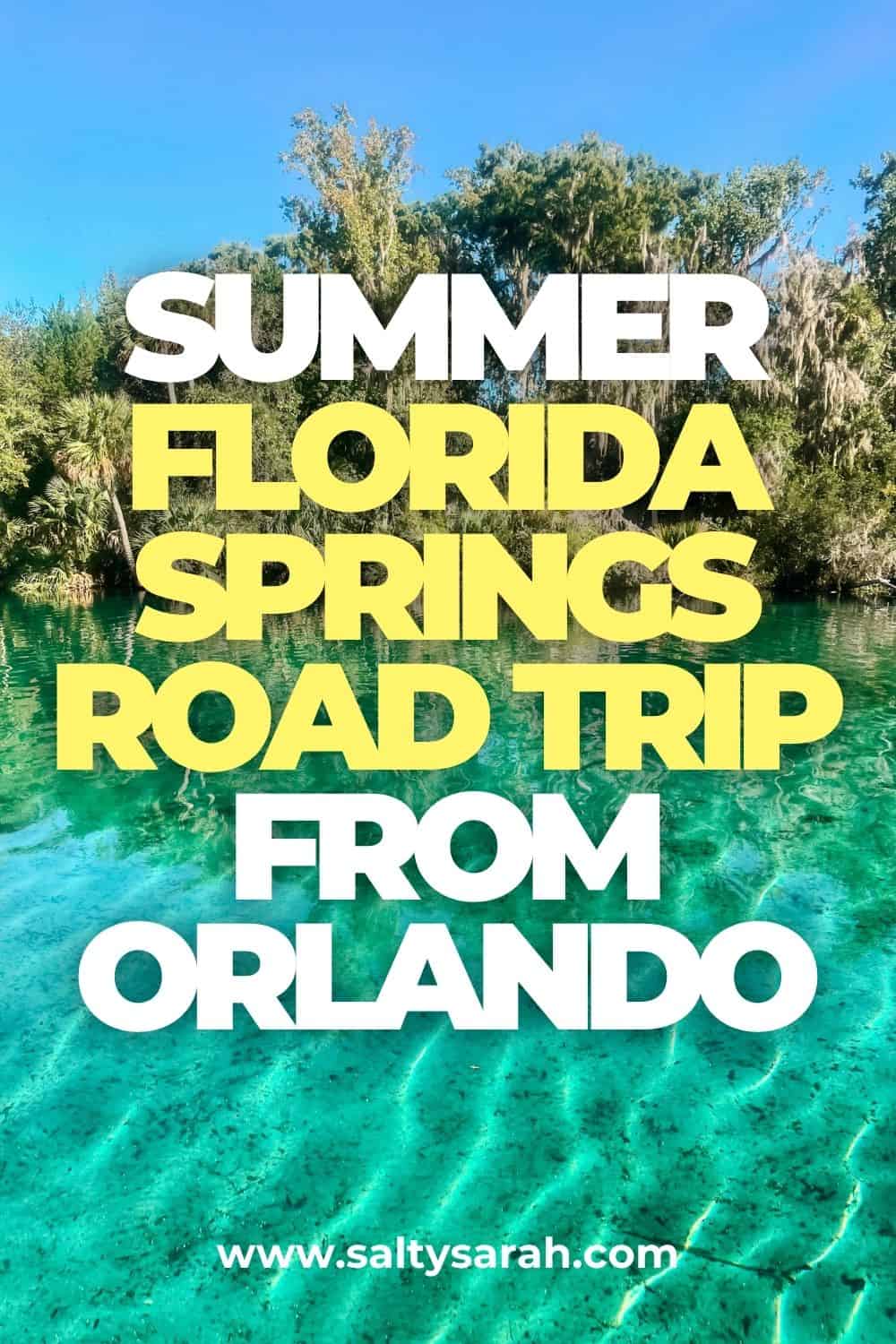 Summer Florida Springs Road Trip from Orlando Blog Pinterest Pin