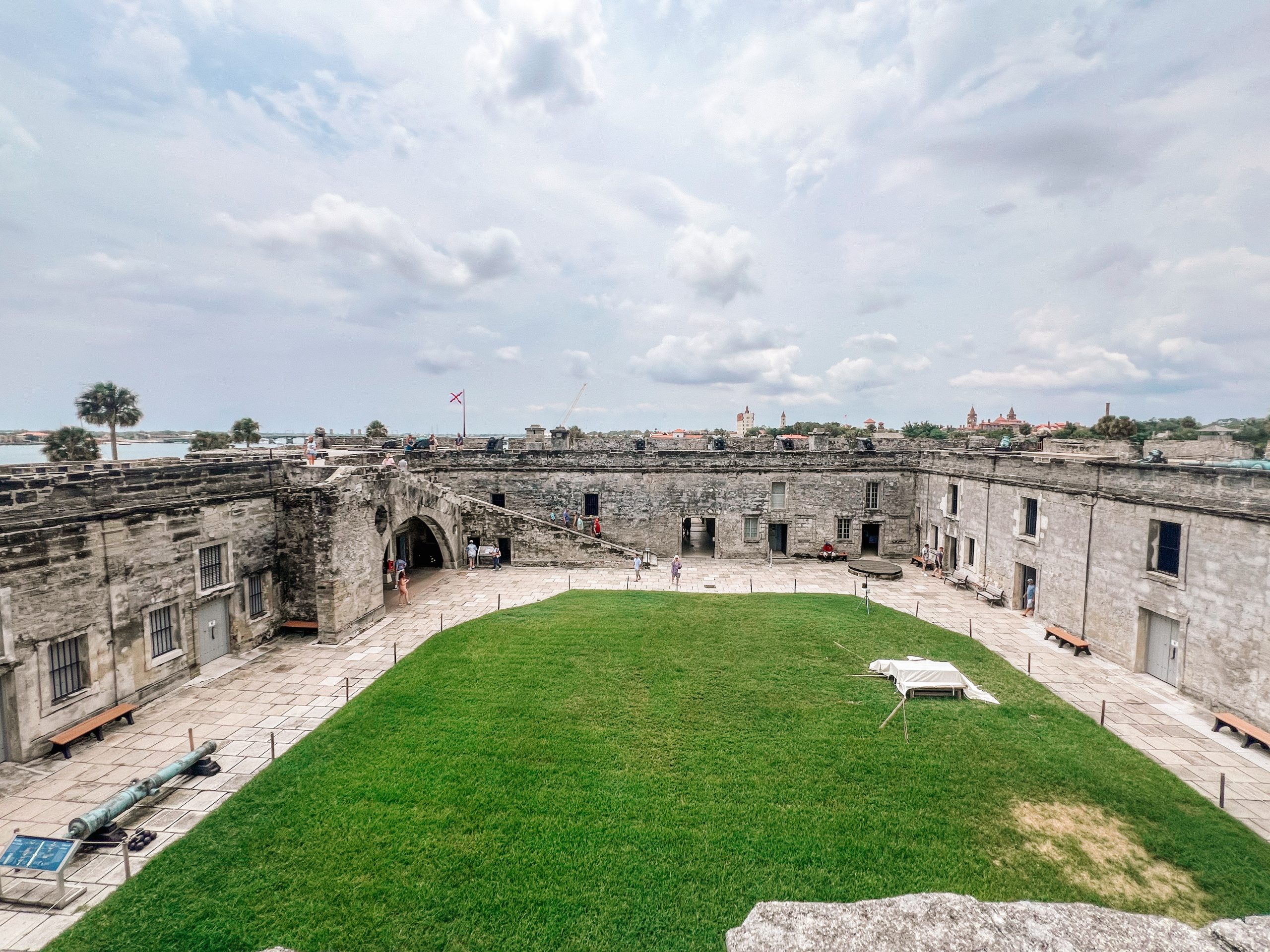 courtyard of St. Augustine's fort